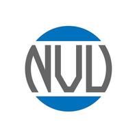 nvu brief logo ontwerp Aan wit achtergrond. nvu creatief initialen cirkel logo concept. nvu brief ontwerp. vector