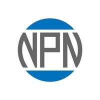 npn brief logo ontwerp Aan wit achtergrond. npn creatief initialen cirkel logo concept. npn brief ontwerp. vector