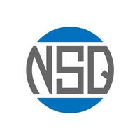 nsq brief logo ontwerp Aan wit achtergrond. nsq creatief initialen cirkel logo concept. nsq brief ontwerp. vector