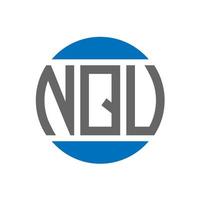 nqu brief logo ontwerp Aan wit achtergrond. nqu creatief initialen cirkel logo concept. nqu brief ontwerp. vector