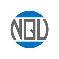 nqv brief logo ontwerp Aan wit achtergrond. nqv creatief initialen cirkel logo concept. nqv brief ontwerp. vector