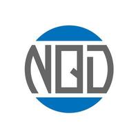 nqd brief logo ontwerp Aan wit achtergrond. nqd creatief initialen cirkel logo concept. nqd brief ontwerp. vector