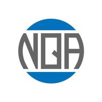 nqa brief logo ontwerp Aan wit achtergrond. nqa creatief initialen cirkel logo concept. nqa brief ontwerp. vector