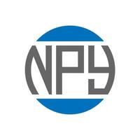 npy brief logo ontwerp Aan wit achtergrond. npy creatief initialen cirkel logo concept. npy brief ontwerp. vector