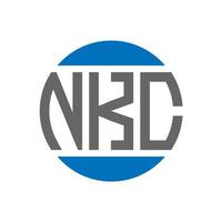 nkc brief logo ontwerp Aan wit achtergrond. nkc creatief initialen cirkel logo concept. nkc brief ontwerp. vector