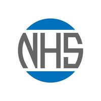 nhs brief logo ontwerp Aan wit achtergrond. nhs creatief initialen cirkel logo concept. nhs brief ontwerp. vector