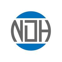 ndh brief logo ontwerp Aan wit achtergrond. ndh creatief initialen cirkel logo concept. ndh brief ontwerp. vector