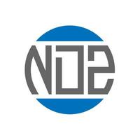 ndz brief logo ontwerp Aan wit achtergrond. ndz creatief initialen cirkel logo concept. ndz brief ontwerp. vector