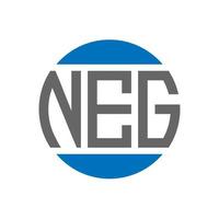 neg brief logo ontwerp Aan wit achtergrond. neg creatief initialen cirkel logo concept. neg brief ontwerp. vector