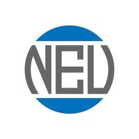 neu brief logo ontwerp Aan wit achtergrond. neu creatief initialen cirkel logo concept. neu brief ontwerp. vector