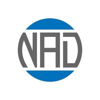 nad brief logo ontwerp Aan wit achtergrond. nad creatief initialen cirkel logo concept. nad brief ontwerp. vector