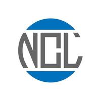ncl brief logo ontwerp Aan wit achtergrond. ncl creatief initialen cirkel logo concept. ncl brief ontwerp. vector