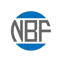 nbf brief logo ontwerp Aan wit achtergrond. nbf creatief initialen cirkel logo concept. nbf brief ontwerp. vector