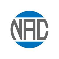 nac brief logo ontwerp Aan wit achtergrond. nac creatief initialen cirkel logo concept. nac brief ontwerp. vector