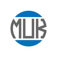 muk brief logo ontwerp Aan wit achtergrond. muk creatief initialen cirkel logo concept. muk brief ontwerp. vector