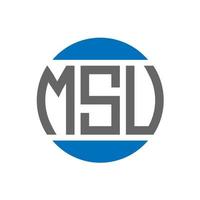 msu brief logo ontwerp Aan wit achtergrond. msu creatief initialen cirkel logo concept. msu brief ontwerp. vector