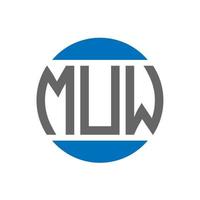 muw brief logo ontwerp Aan wit achtergrond. muw creatief initialen cirkel logo concept. muw brief ontwerp. vector