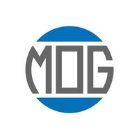 mog brief logo ontwerp Aan wit achtergrond. mog creatief initialen cirkel logo concept. mog brief ontwerp. vector