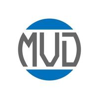 mvd brief logo ontwerp Aan wit achtergrond. mvd creatief initialen cirkel logo concept. mvd brief ontwerp. vector