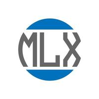 mlx brief logo ontwerp Aan wit achtergrond. mlx creatief initialen cirkel logo concept. mlx brief ontwerp. vector