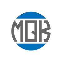 mqk brief logo ontwerp Aan wit achtergrond. mqk creatief initialen cirkel logo concept. mqk brief ontwerp. vector