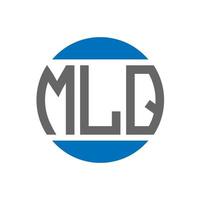 mlq brief logo ontwerp Aan wit achtergrond. mlq creatief initialen cirkel logo concept. mlq brief ontwerp. vector