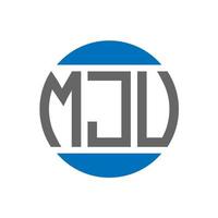 mju brief logo ontwerp Aan wit achtergrond. mju creatief initialen cirkel logo concept. mju brief ontwerp. vector