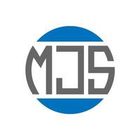 mjs brief logo ontwerp Aan wit achtergrond. mjs creatief initialen cirkel logo concept. mjs brief ontwerp. vector