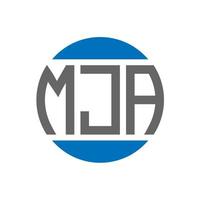 mja brief logo ontwerp Aan wit achtergrond. mja creatief initialen cirkel logo concept. mja brief ontwerp. vector