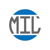 mili brief logo ontwerp Aan wit achtergrond. mili creatief initialen cirkel logo concept. mili brief ontwerp. vector