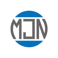 mjn brief logo ontwerp Aan wit achtergrond. mjn creatief initialen cirkel logo concept. mjn brief ontwerp. vector