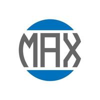 max. hoogte brief logo ontwerp Aan wit achtergrond. max. hoogte creatief initialen cirkel logo concept. max. hoogte brief ontwerp. vector