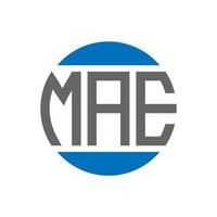 mae brief logo ontwerp Aan wit achtergrond. mae creatief initialen cirkel logo concept. mae brief ontwerp. vector