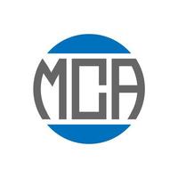 mca brief logo ontwerp Aan wit achtergrond. mca creatief initialen cirkel logo concept. mca brief ontwerp. vector