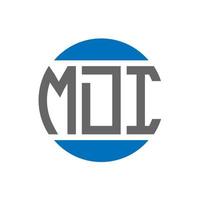 mdi brief logo ontwerp Aan wit achtergrond. mdi creatief initialen cirkel logo concept. mdi brief ontwerp. vector