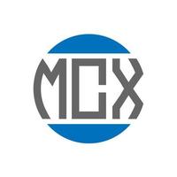 mcx brief logo ontwerp Aan wit achtergrond. mcx creatief initialen cirkel logo concept. mcx brief ontwerp. vector