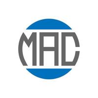 Mac brief logo ontwerp Aan wit achtergrond. Mac creatief initialen cirkel logo concept. Mac brief ontwerp. vector