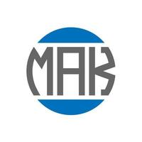 mak brief logo ontwerp Aan wit achtergrond. mak creatief initialen cirkel logo concept. mak brief ontwerp. vector