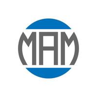 mam brief logo ontwerp Aan wit achtergrond. mam creatief initialen cirkel logo concept. mam brief ontwerp. vector