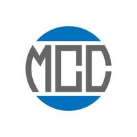 mcc brief logo ontwerp Aan wit achtergrond. mcc creatief initialen cirkel logo concept. mcc brief ontwerp. vector