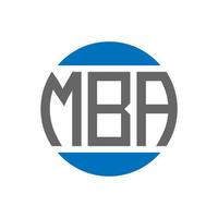 mba brief logo ontwerp Aan wit achtergrond. mba creatief initialen cirkel logo concept. mba brief ontwerp. vector