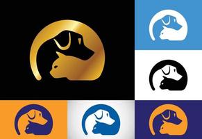 huisdier zorg logo ontwerp sjabloon. dier logo ontwerp vector icoon illustratie