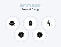 macht en energie glyph icoon pak 5 icoon ontwerp. accu. stroom. sociaal. essentieel. accu vector