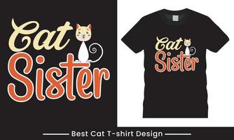 katten vector, kat t-shirt ontwerp vrij vector