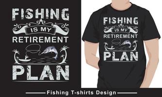 visvangst t-shirt ontwerp pro vector