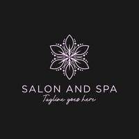 salon en spa logo vector logo voor schoonheid vrouw en ontspanning behandelingen, vector vrouw mode logo sjabloon
