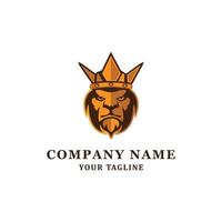 de leeuw koning logo ontwerpen, schoon en sterk logo sjabloon vector