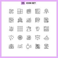 25 creatief pictogrammen modern tekens en symbolen van codering ontwikkeling folder ontwikkelen code bewerkbare vector ontwerp elementen