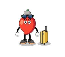 Chili peper mascotte aan het doen vakantie vector