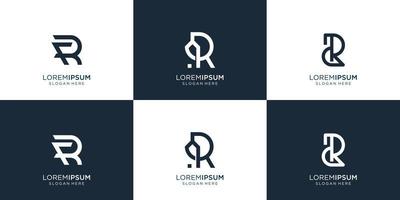 minimalistische brief r ontwerp verzameling. icoon reeks logo m modern concept voor bedrijf identiteit, onderdeel. vector